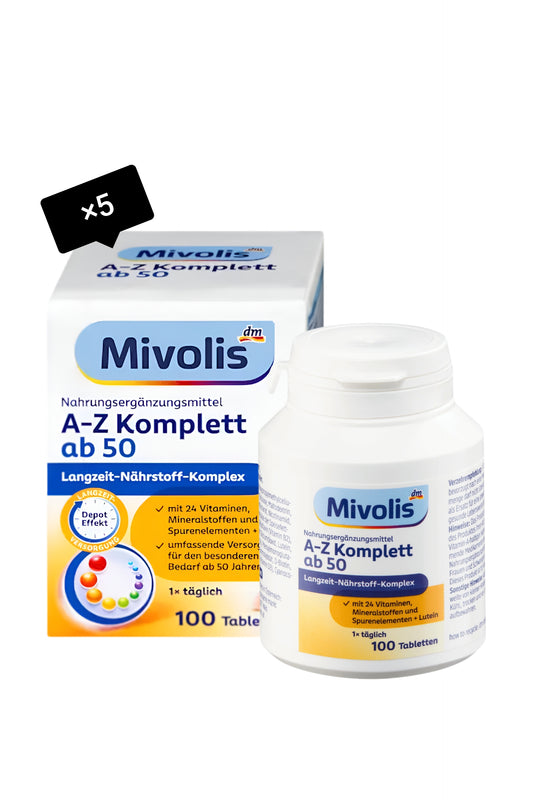 5× Mivolis - A-Z complete Depot (over 50) - 100 tablets